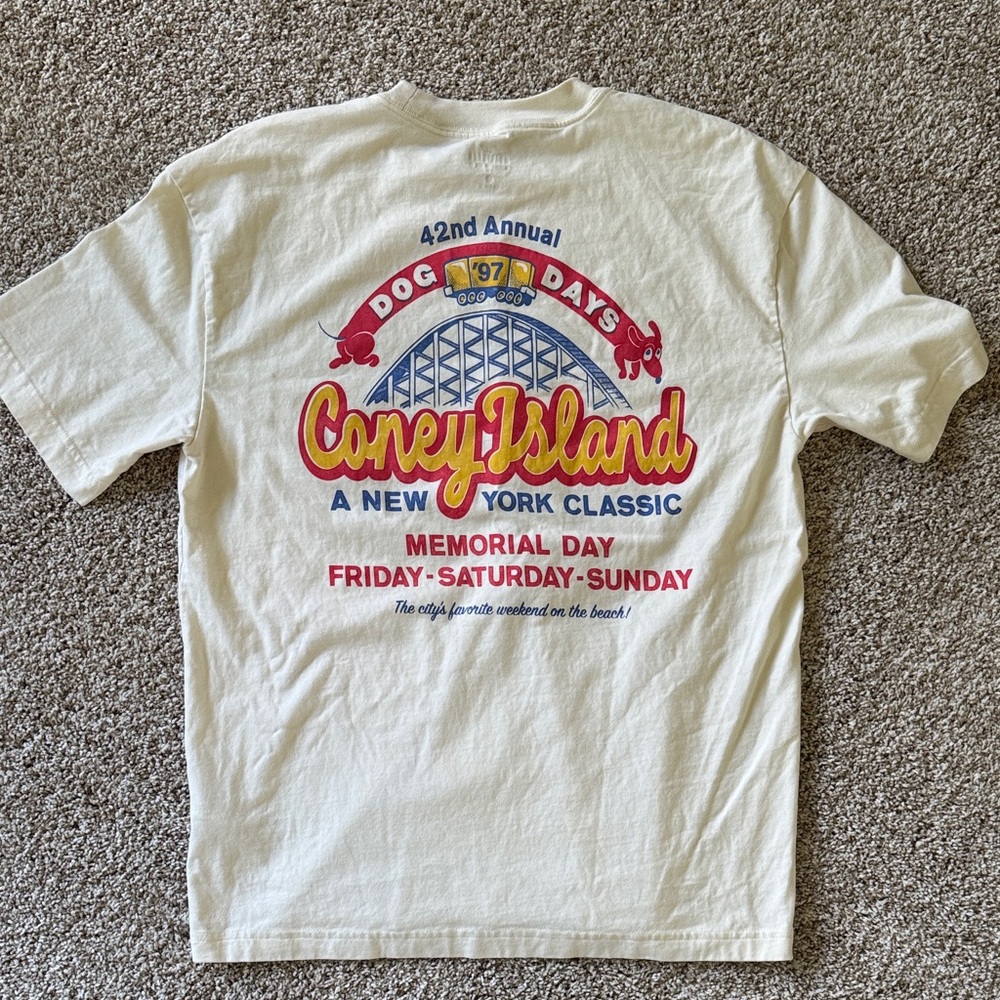 Hollister White Coney Island Graphic Tee